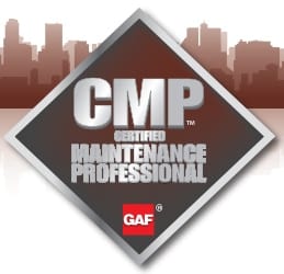 GAF certified maintenance professional badge