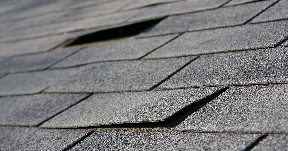 Roof With Hail Damage